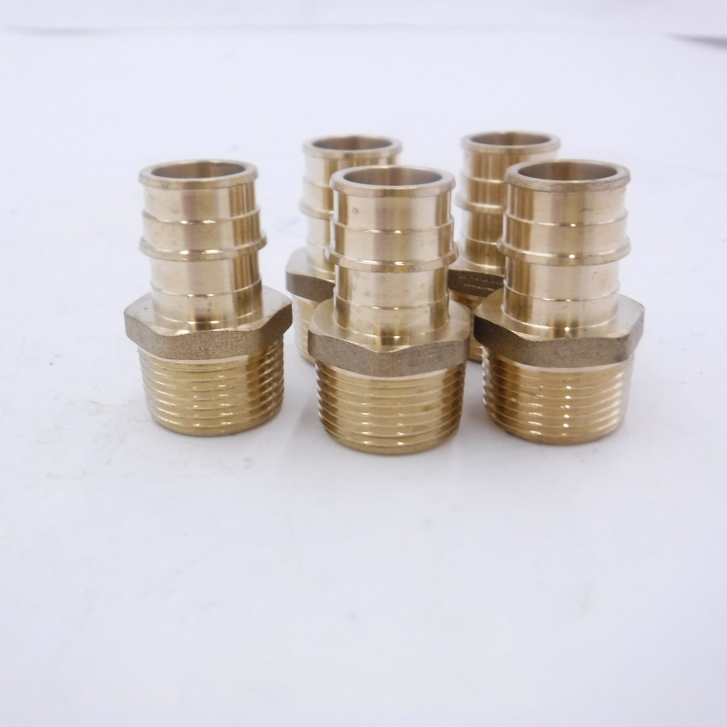5 Pack Zurn 3/4" x 3/4" EX PEX x MPT Brass Expansion Adapter, QEMC44GX
