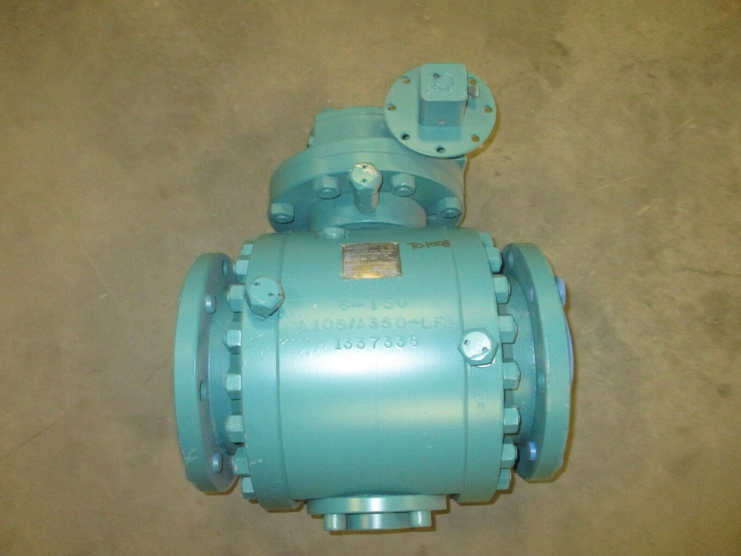 PBV Ball Valve 6" 150 RF Flanged Full Port Trunnion Mounted w/ Gear Operator