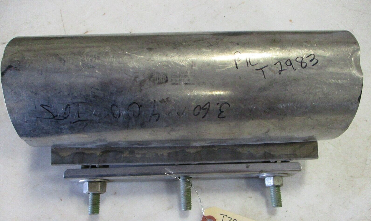 Full Circle Stainless Pipe Repair Clamp 3" to 4" (3.5-4.0 OD) x 12" Long