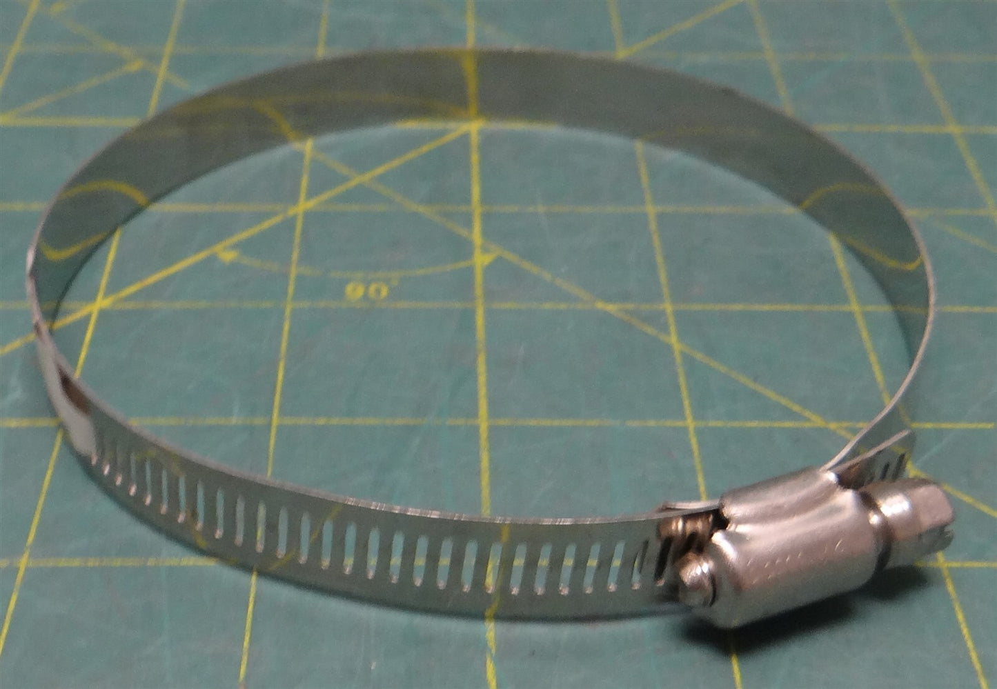 Worm-Drive Clamp for Firm Hose and Tube Steel Screw 1/2" Wide 3-9/16" to 4-1/2"