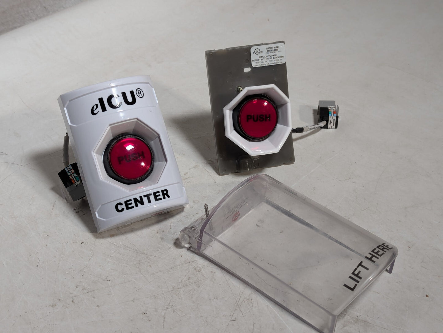 (14) Safety Technology 30BM PUSH/TWIST EMERGENCY STOP Button, Clear / eICU Cover