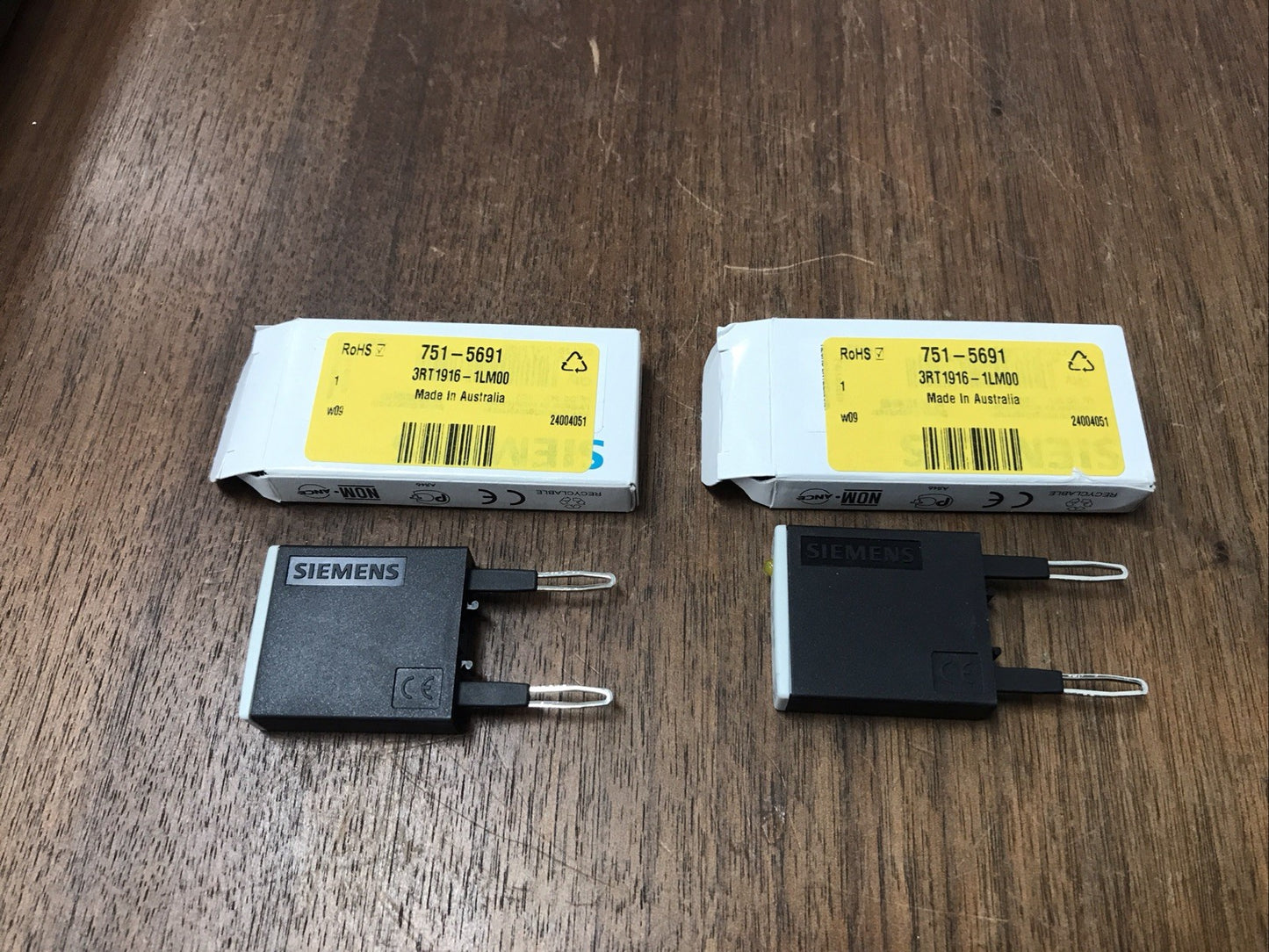 Lot Of 2 SIEMENS 3RT1916-1LM00 DIODE SURGE SUPPRESSOR 751-5691