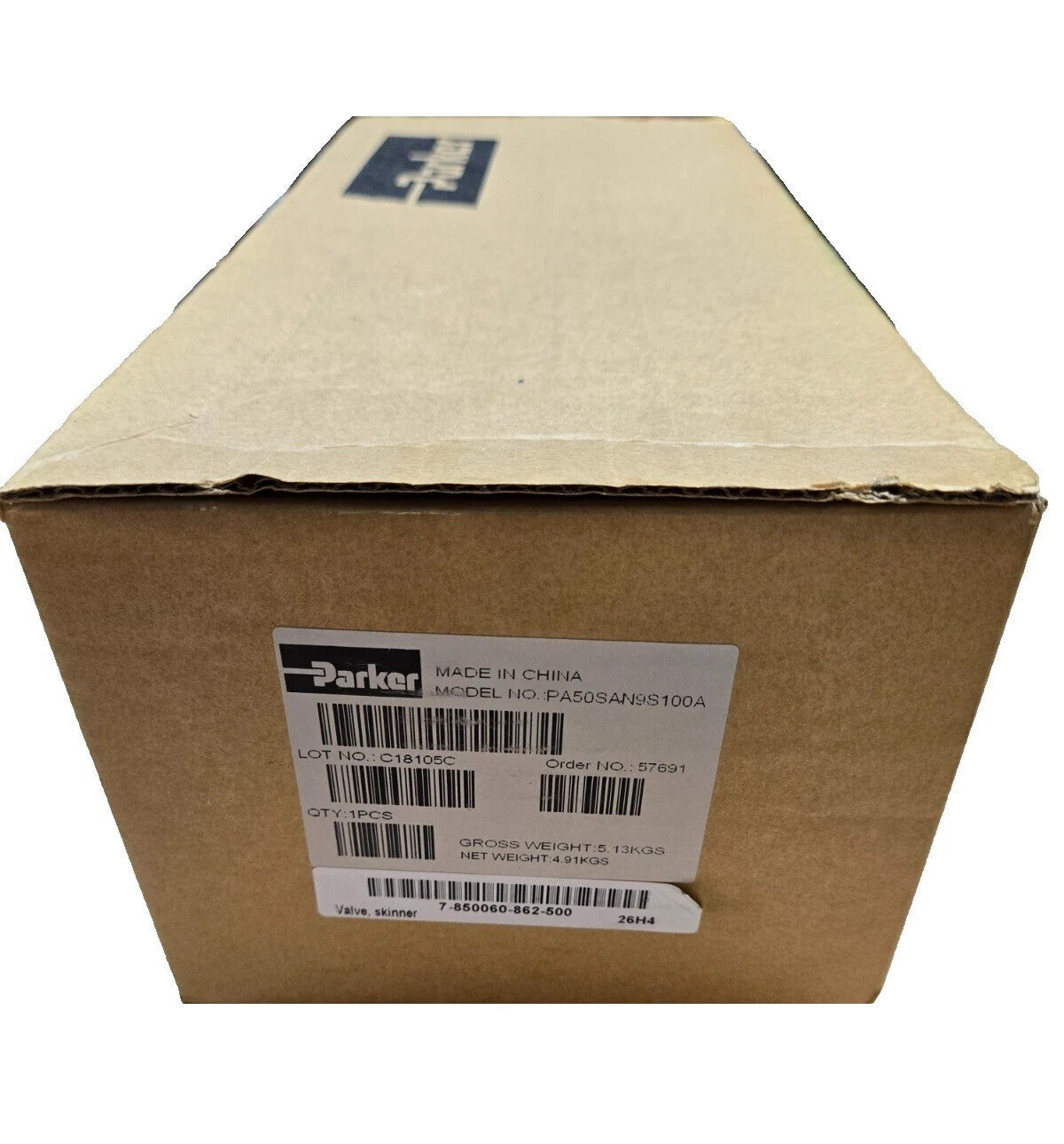 PARKER PA50SAN9S100A 2 WAY SOLENOID VALVE STAINLESS (BRAND NEW)
