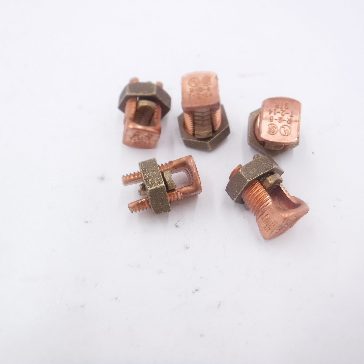5 Pack 2/0 Copper Split Bolt Connector 2-14 Stranded