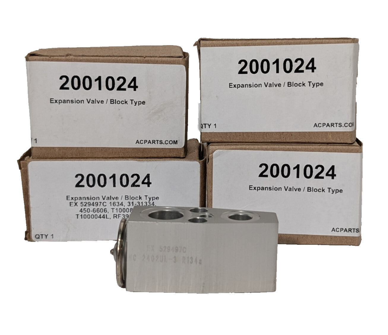 Lot of 4: AC Parts EX529497C Block Type Expansion Valves, 2001024