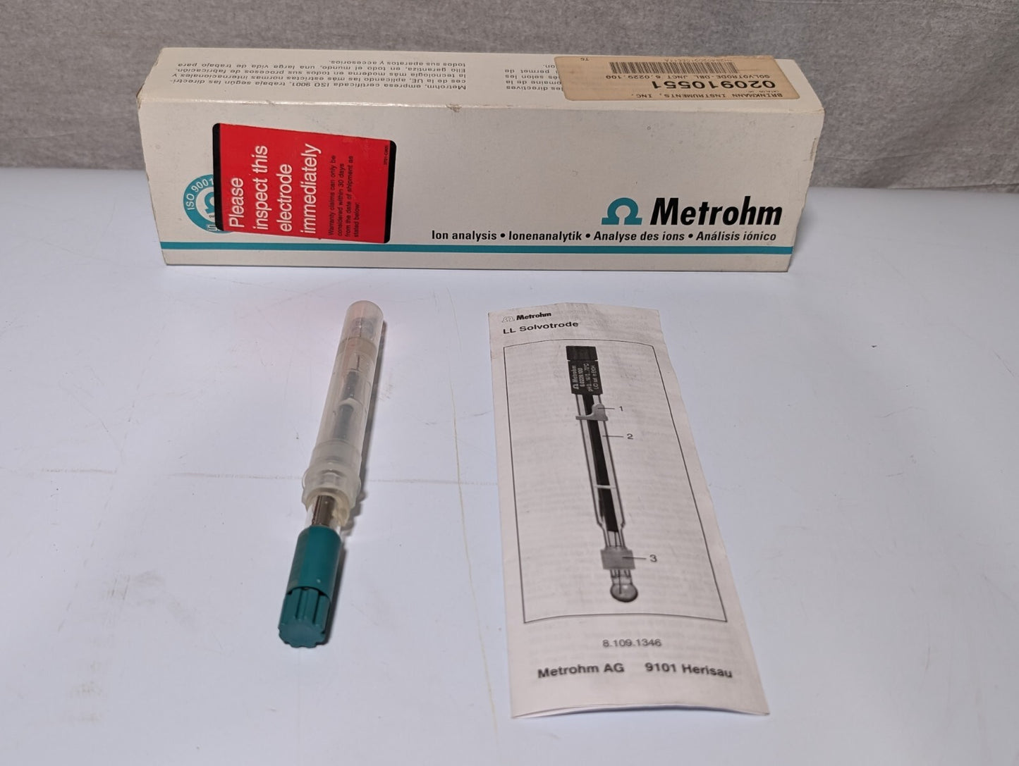Metrohm 6.0229.100 LL Solvotrode, Flexible SGJ Sleeve, 12mm Shaft Diameter