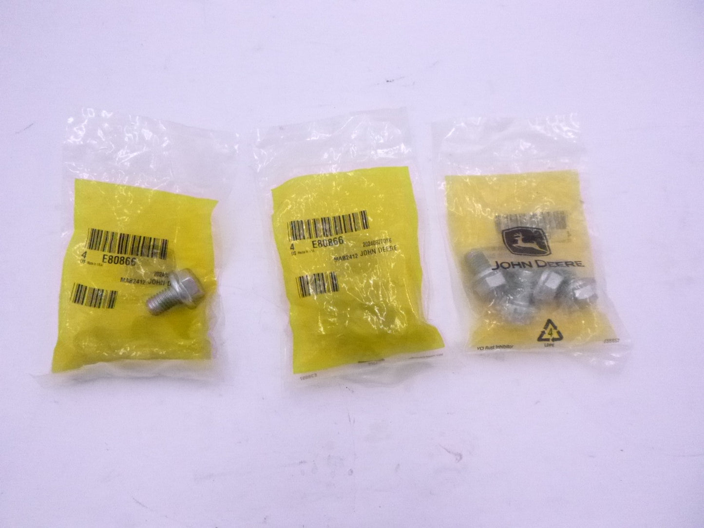 12 Pack OEM John Deere Turtle Bolts E80866 For Disc Mower Conditioner 525