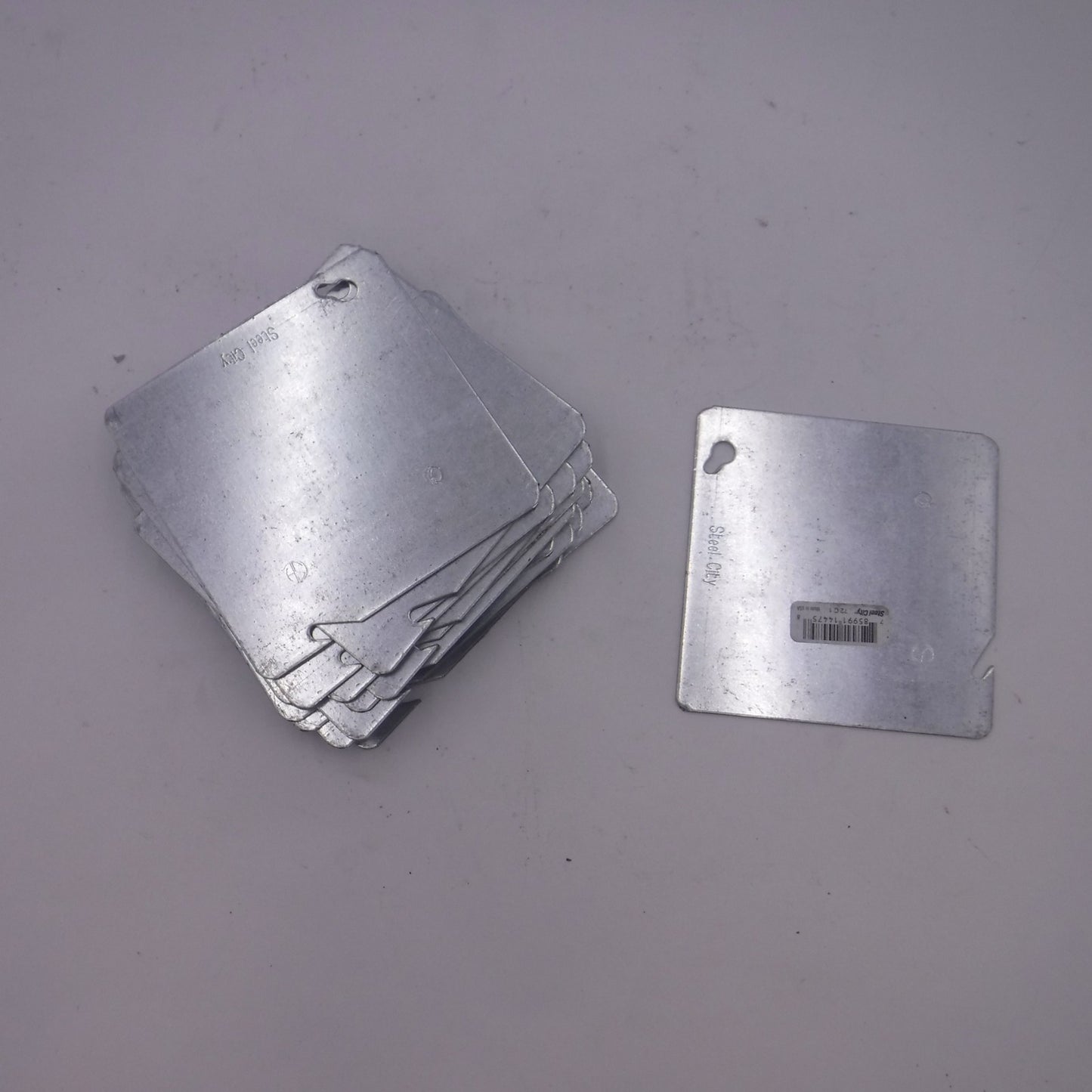 20 Pack Steel City 4-11/16" Square Flat Blank Covers 72C1