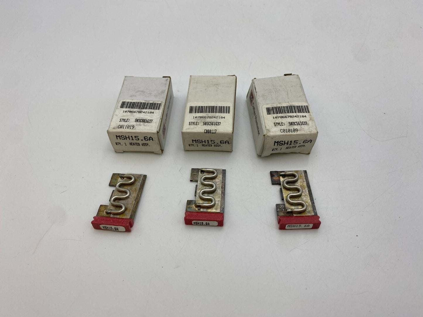 3Pc Cutler Hammer MSH15.6A Heater Thermal Unit 15.6 Amp NOS MSH156A MSH-15.6A