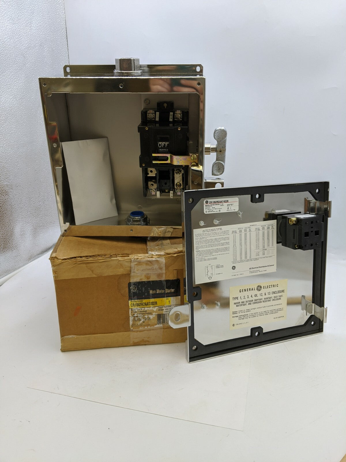 GE CR1062R2AAT1000 Manual Motor Starter w/ Enclosure 2P 1 Overload I600V 1PH