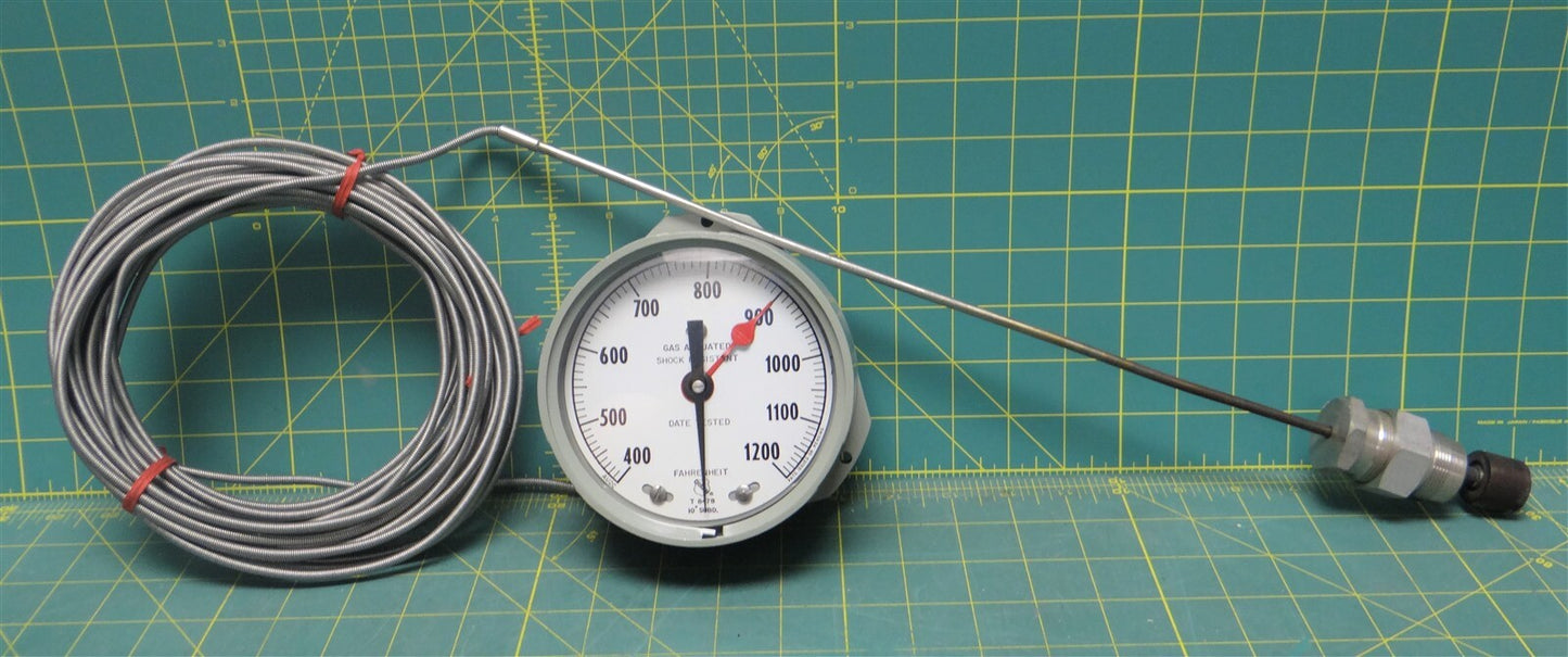 Ashcroft 4.5" 400-1200°F Capillary Tube & Bulb Indic. Thermom 6685-00-423-5205