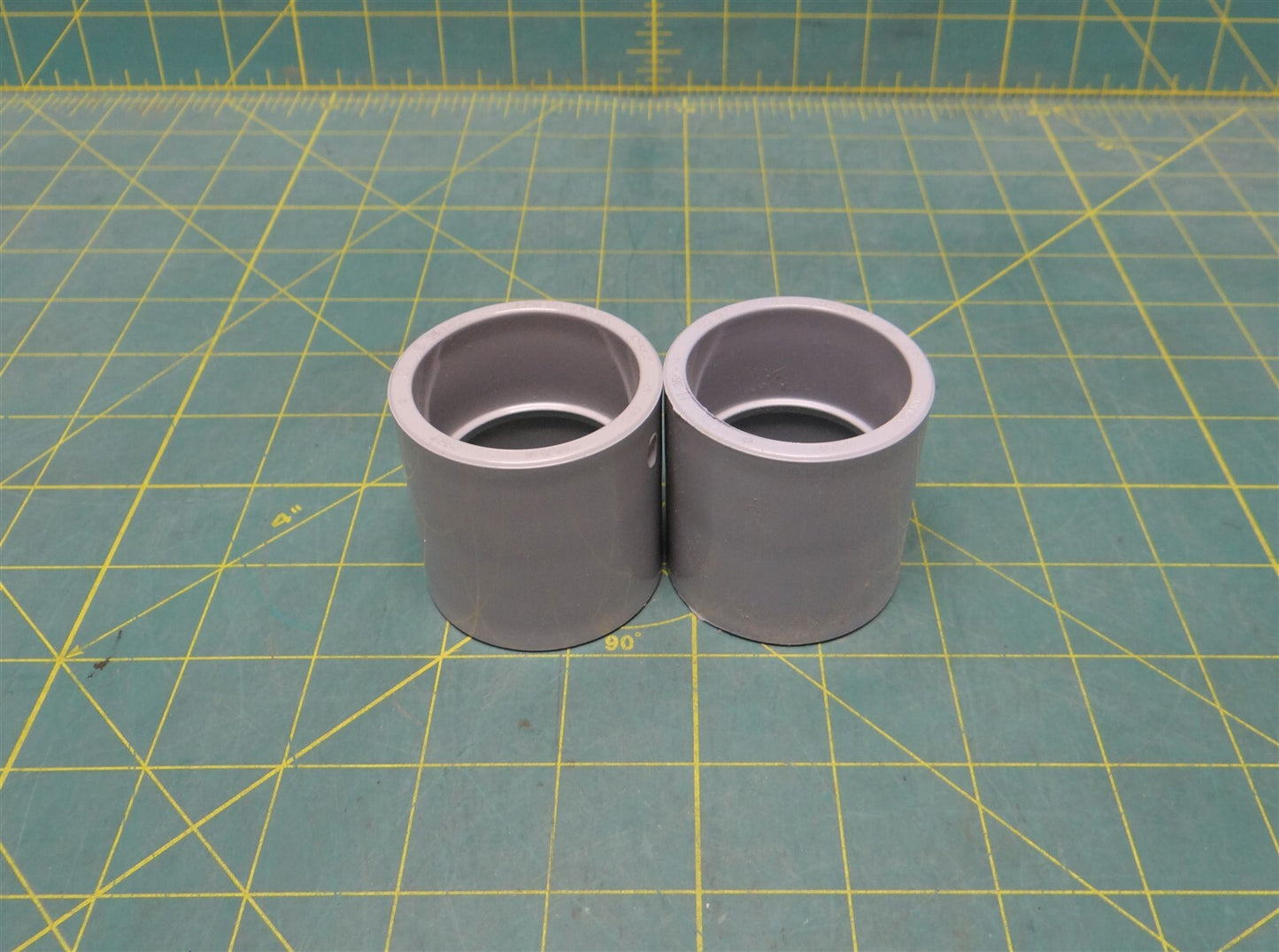 (2) 1-1/4" Gray PVC Conduit Coupling Fittings - Kraloy Brand CP12