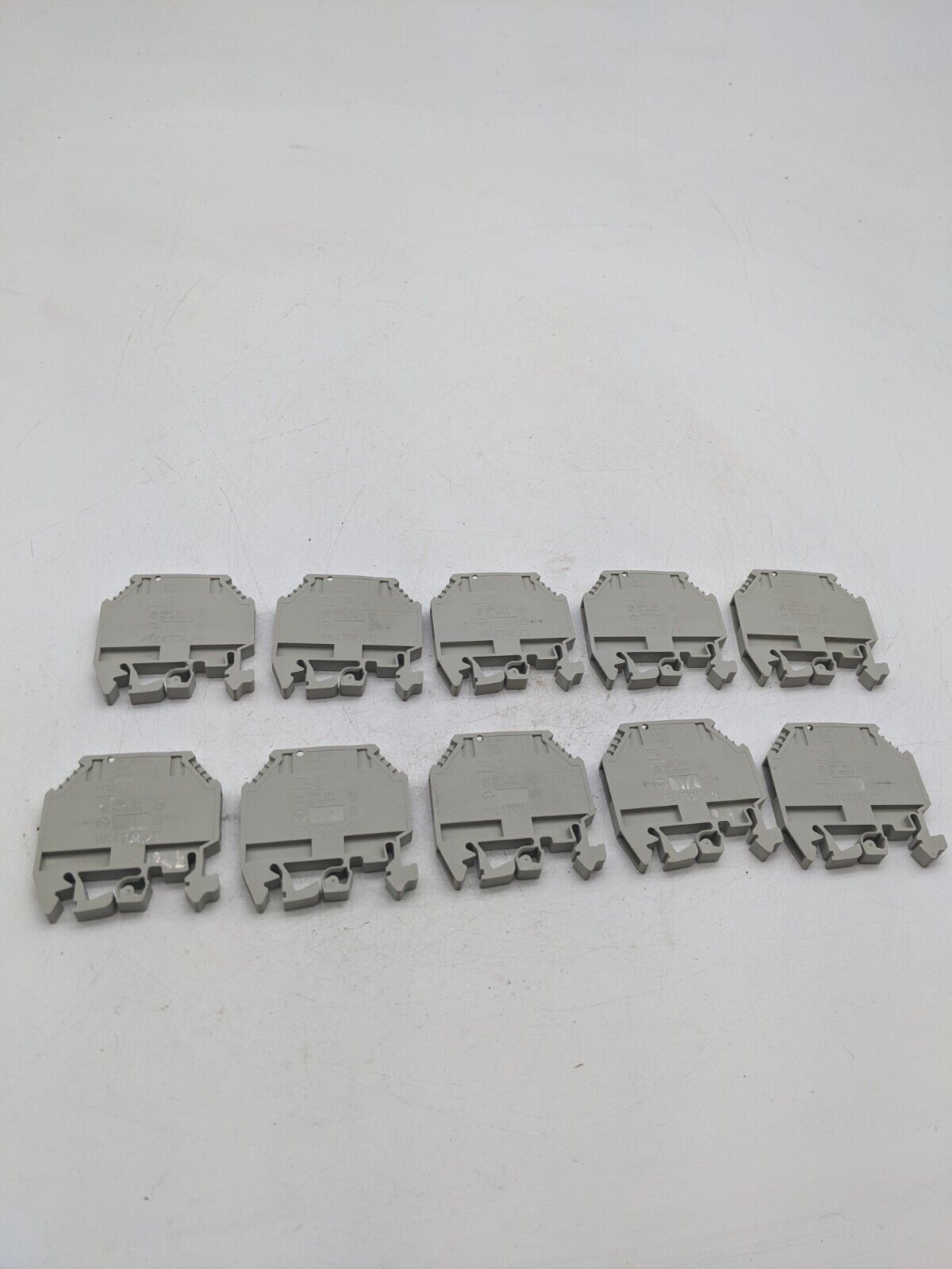 Lot of 10 Wieland WK4 TKM../U Terminal Block 10-20 AWG 20 Amp 600 Volt - Gray