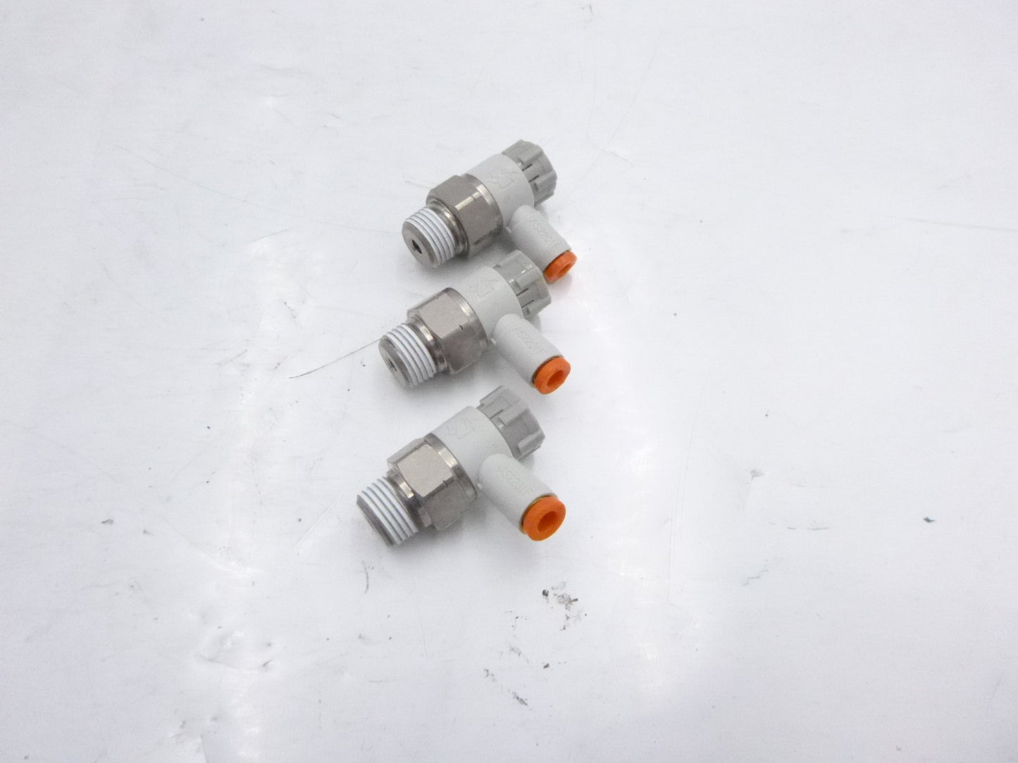 3 Pack SMC AS2201F-01-06SA Speed Controller Elbow 6MM One-Touch X 1/8 R Thread