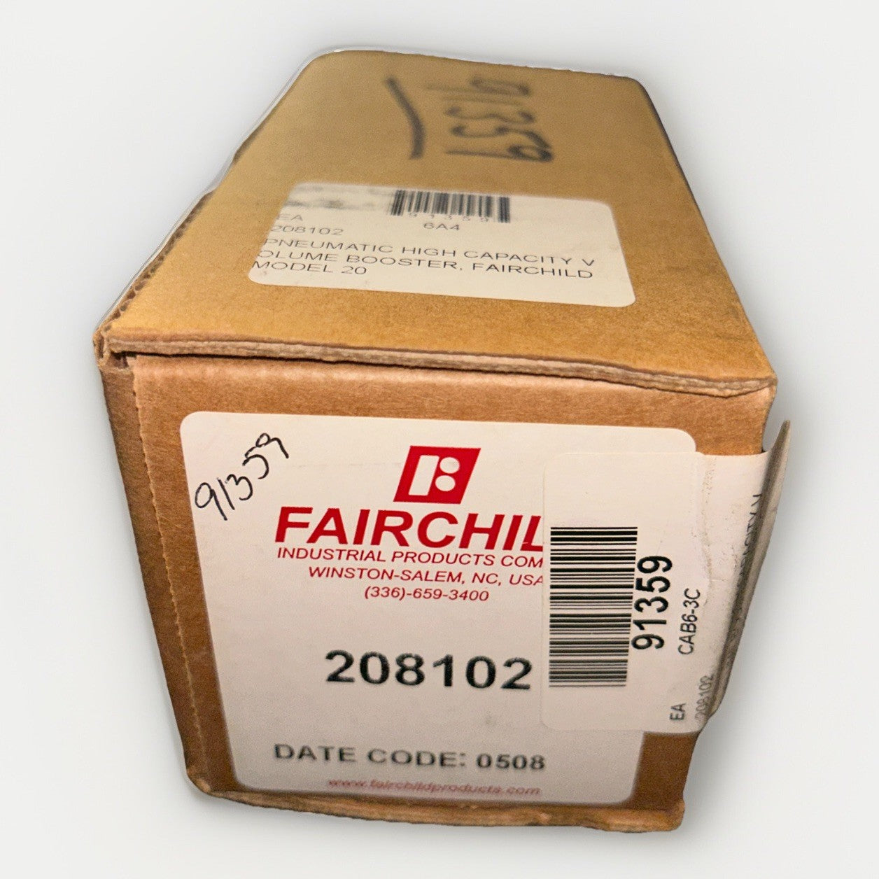 208102 Fairchild Model 20 Pneumatic High Capacity Volume Booster. NEW! K7
