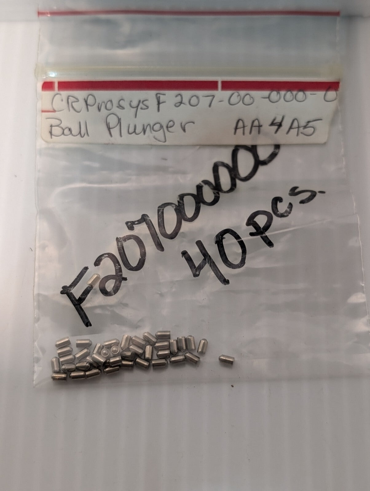 40 Pieces F207-00-000-0 Ball Plunger, Steel