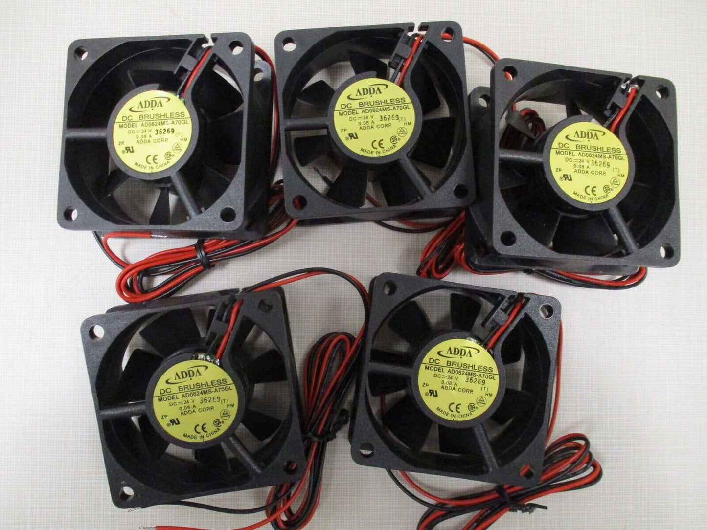 ADDA AD0624MS-A70GL fan DC 24V 0.08 A "Lot of 5 Fans"