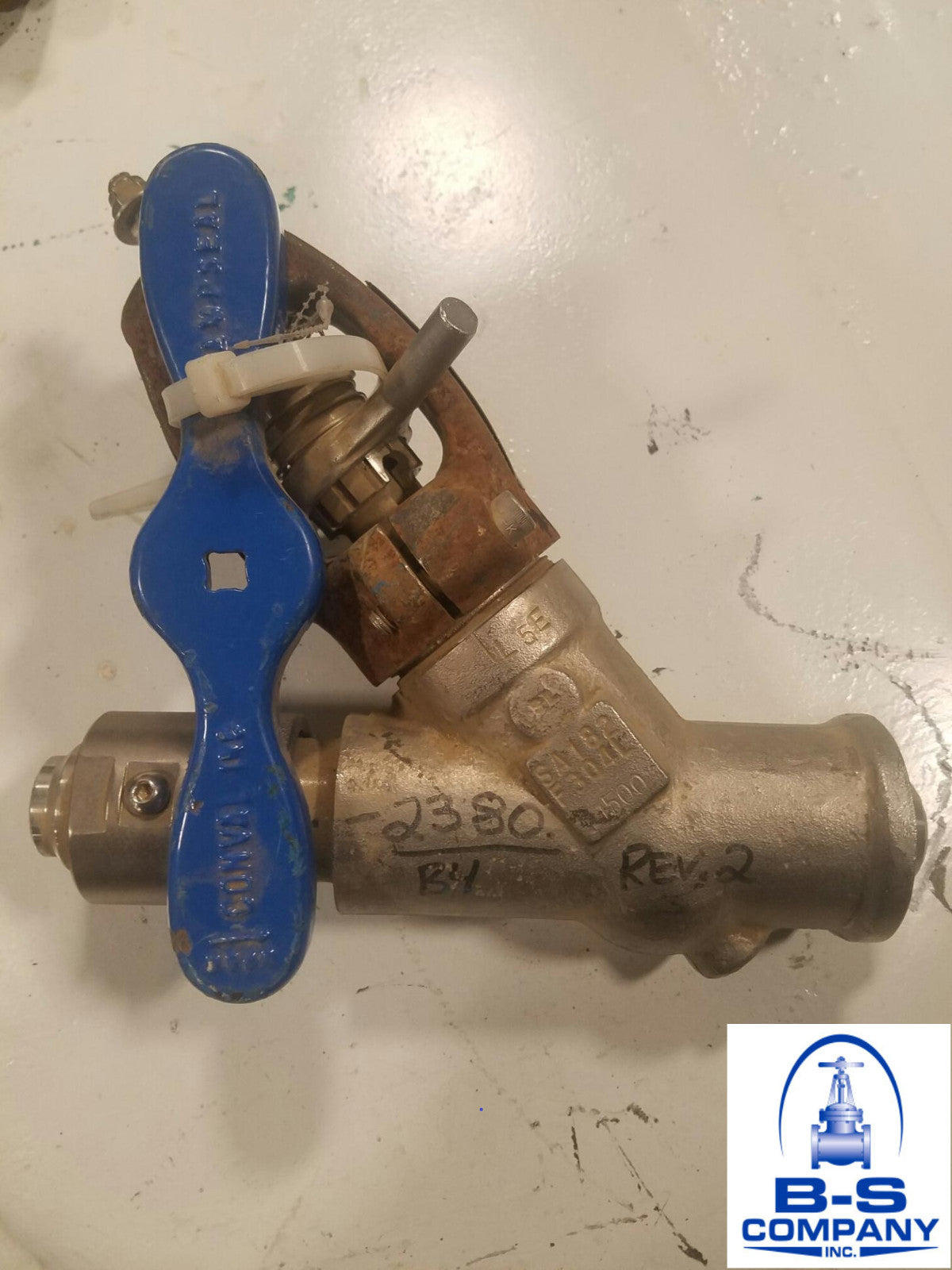 CONVAL CLAMPSEAL Y Pattern Globe Stop Valve 3/4" 1500 Beveled End