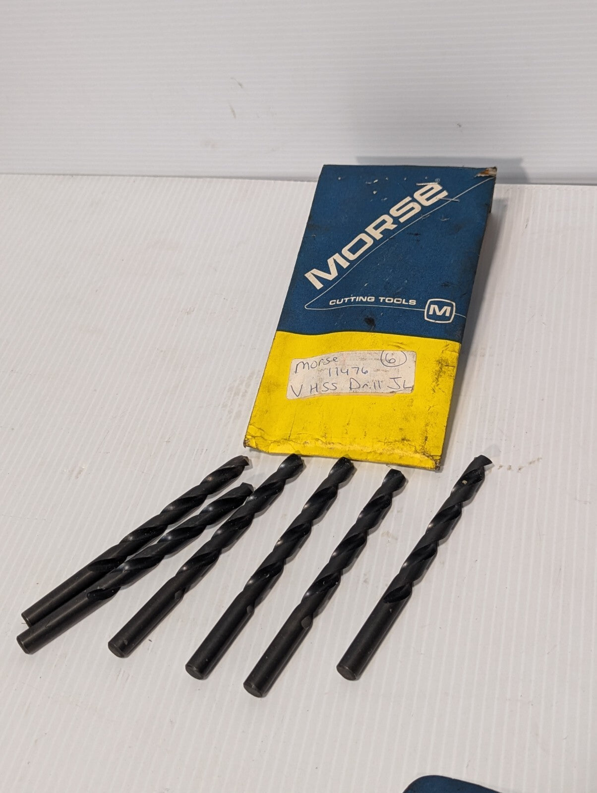 Package of six MORSE 11476, 11/32" HSS jobber drills
