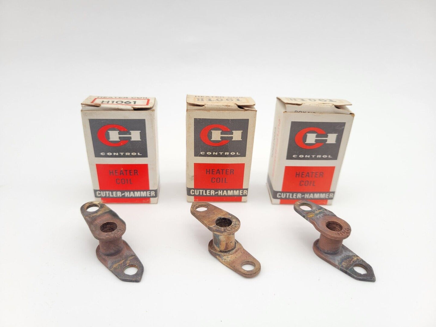 3 Piece Set Cutler Hammer H1061 Heater Coil 3 Pole Starter Accessory Part NOS