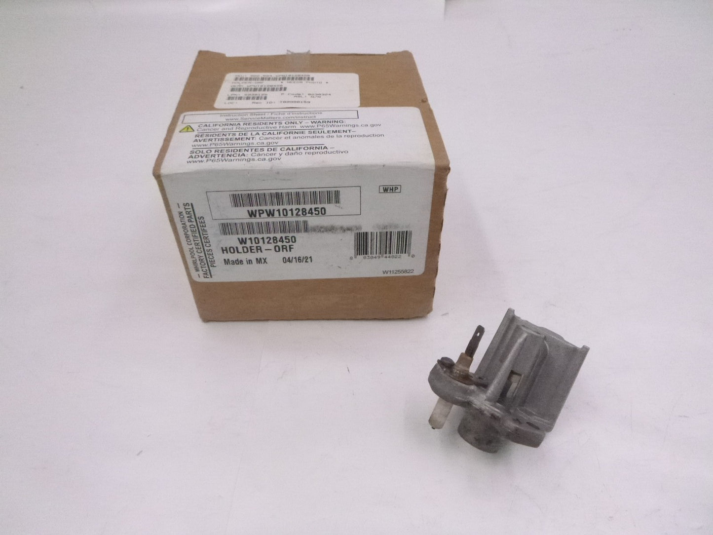 Genuine OEM Whirlpool WPW10128450 Surface Burner Orifice Holder