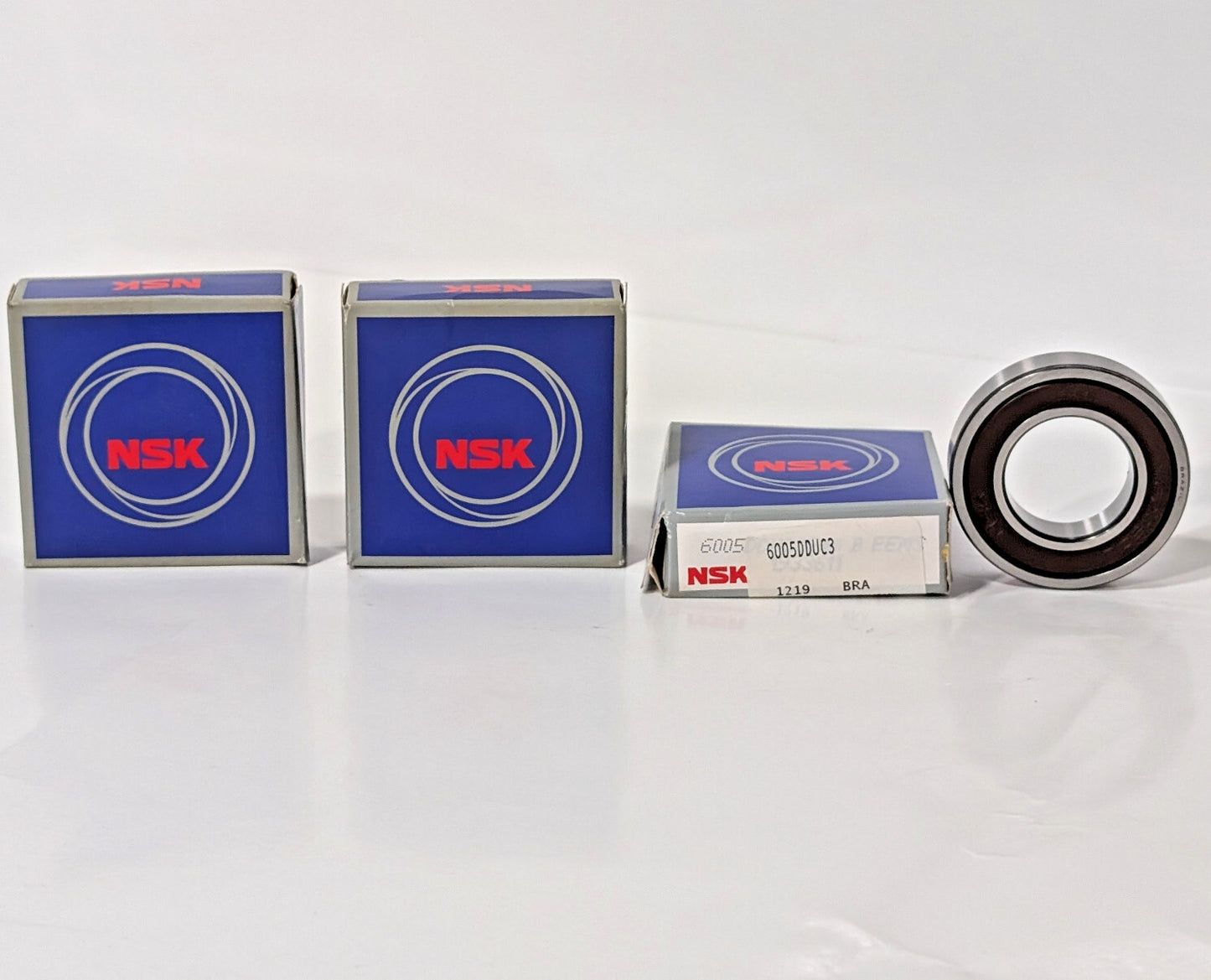 Lot of 3: NSK 6005DDUC Bearings, 6005DU, 6005DDUC3E/B-EEMS5, Made in Brazil