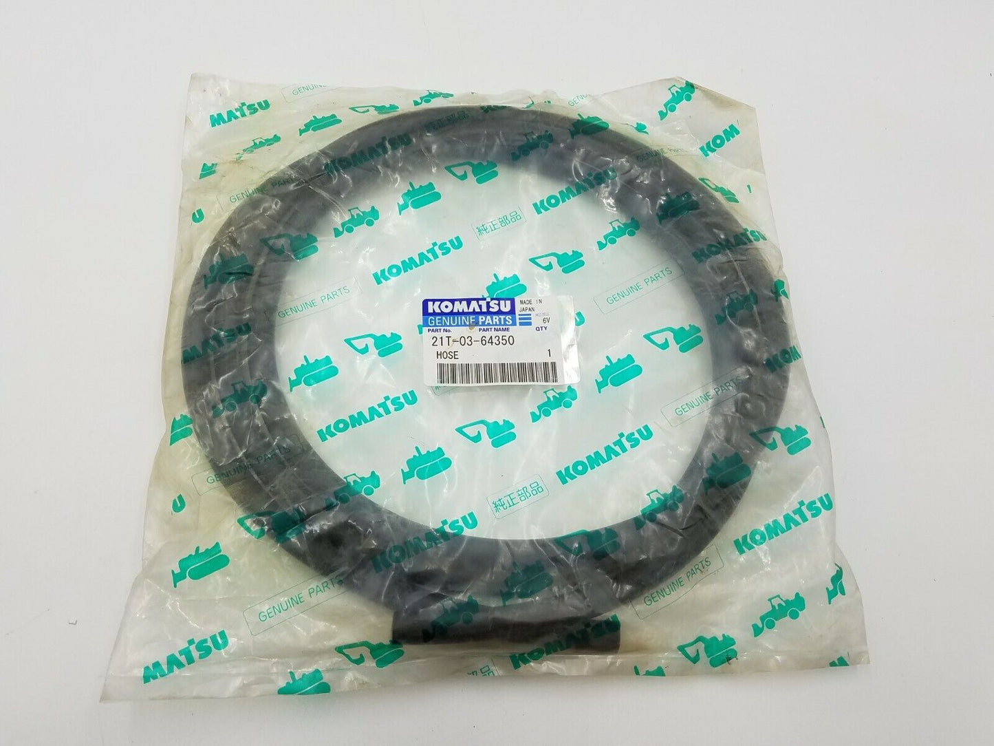 Komatsu 21T-03-64350 Hose Heavy Duty Equipment Replacement Part Tube Line NOS