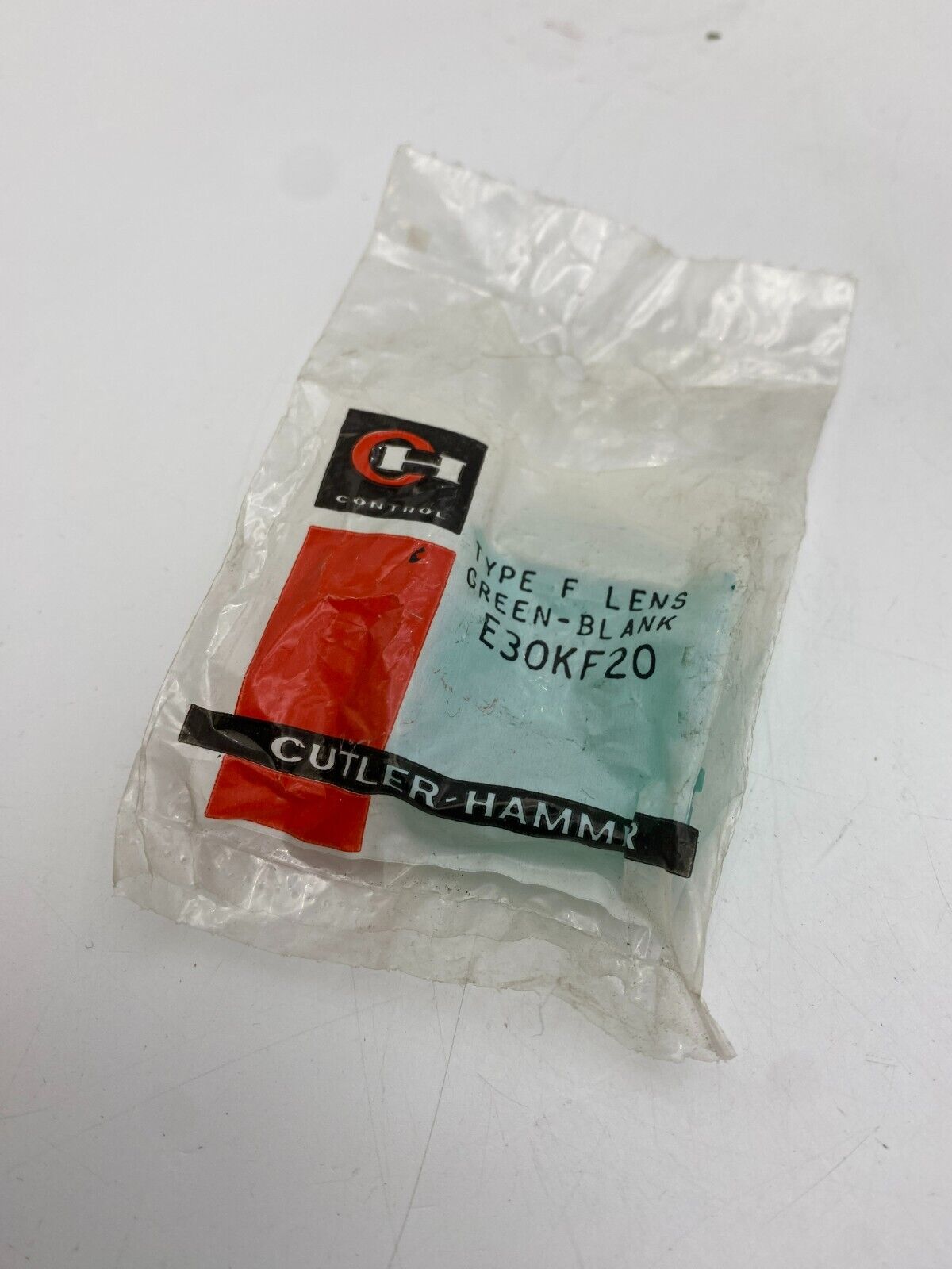 Cutler Hammer E30KF20 Green Plastic Lens Blank Type F NOS