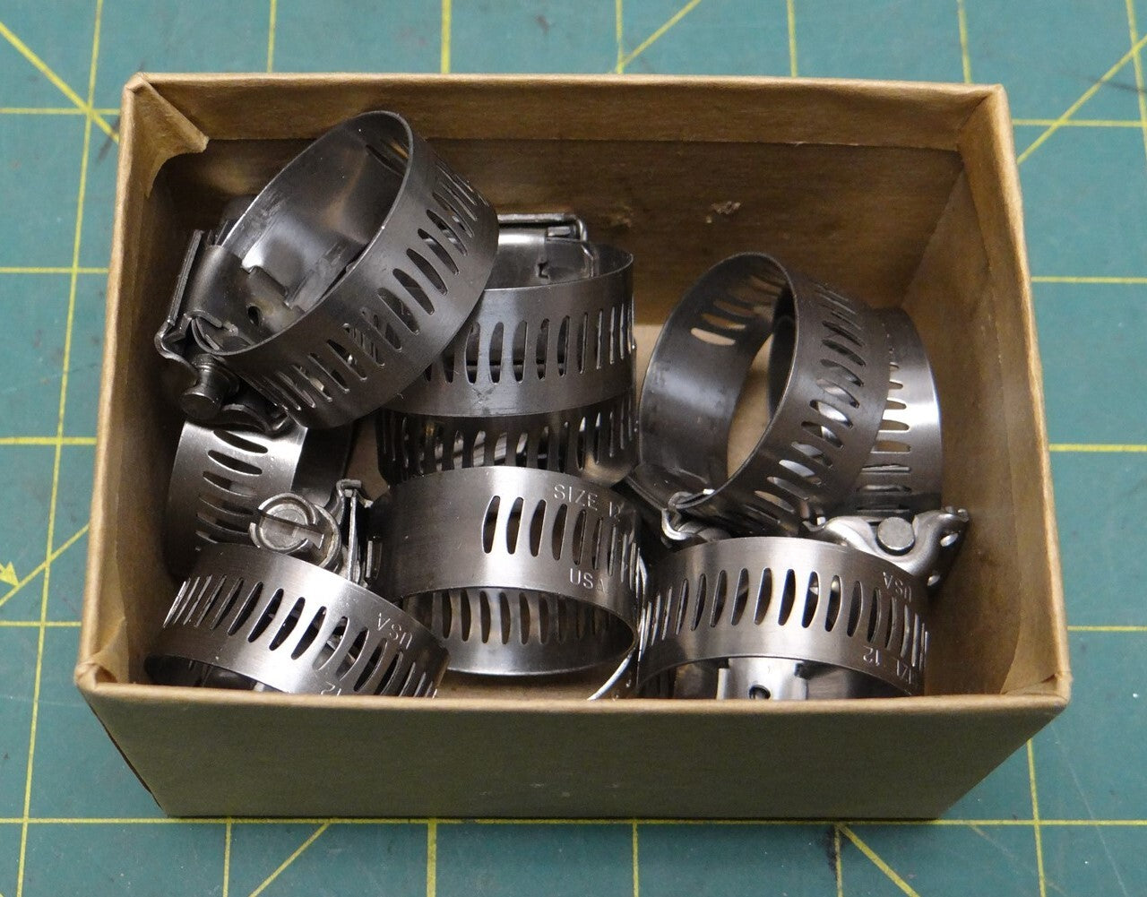 Box of 10 Band-It 1/2" 301 Stainless Steel Worm Gear Clamps Size 12 P/N V01299