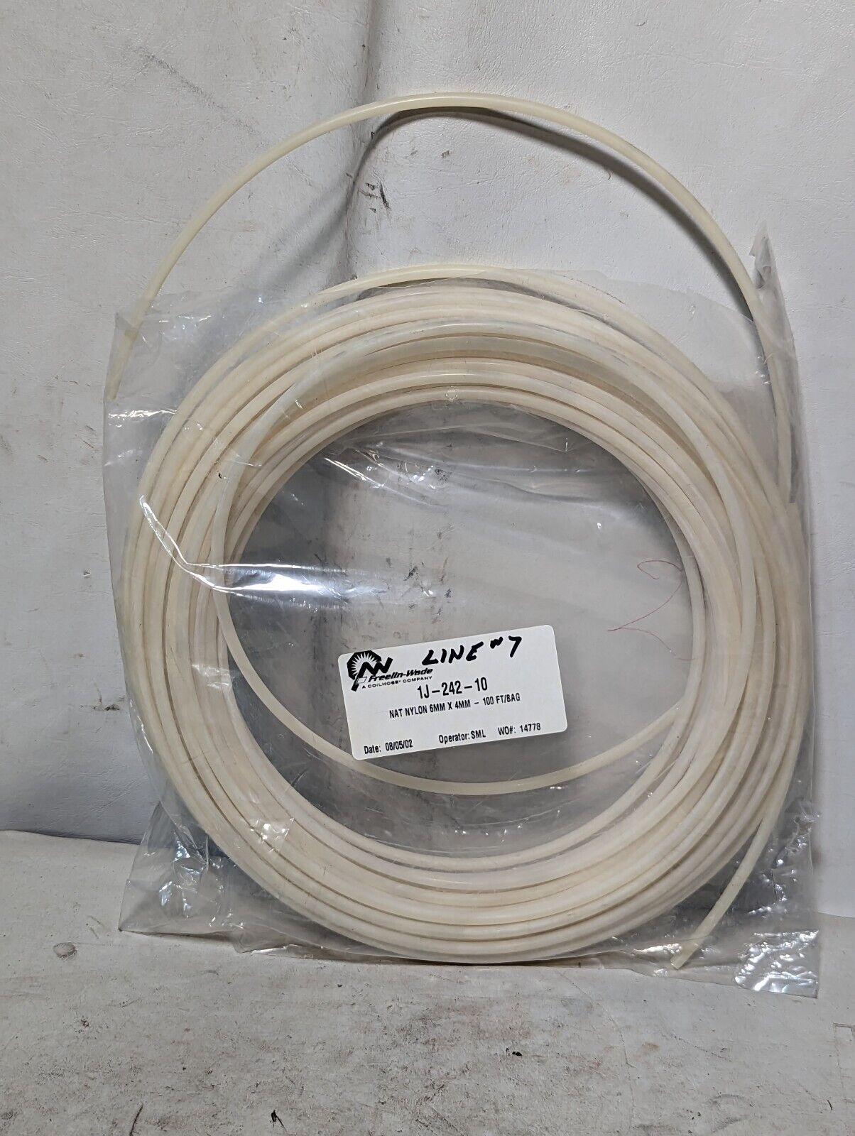 Freelin-Wade tubing: partial bag of 1J-242-10 nat nylon, 1E-158-07 polyurethane
