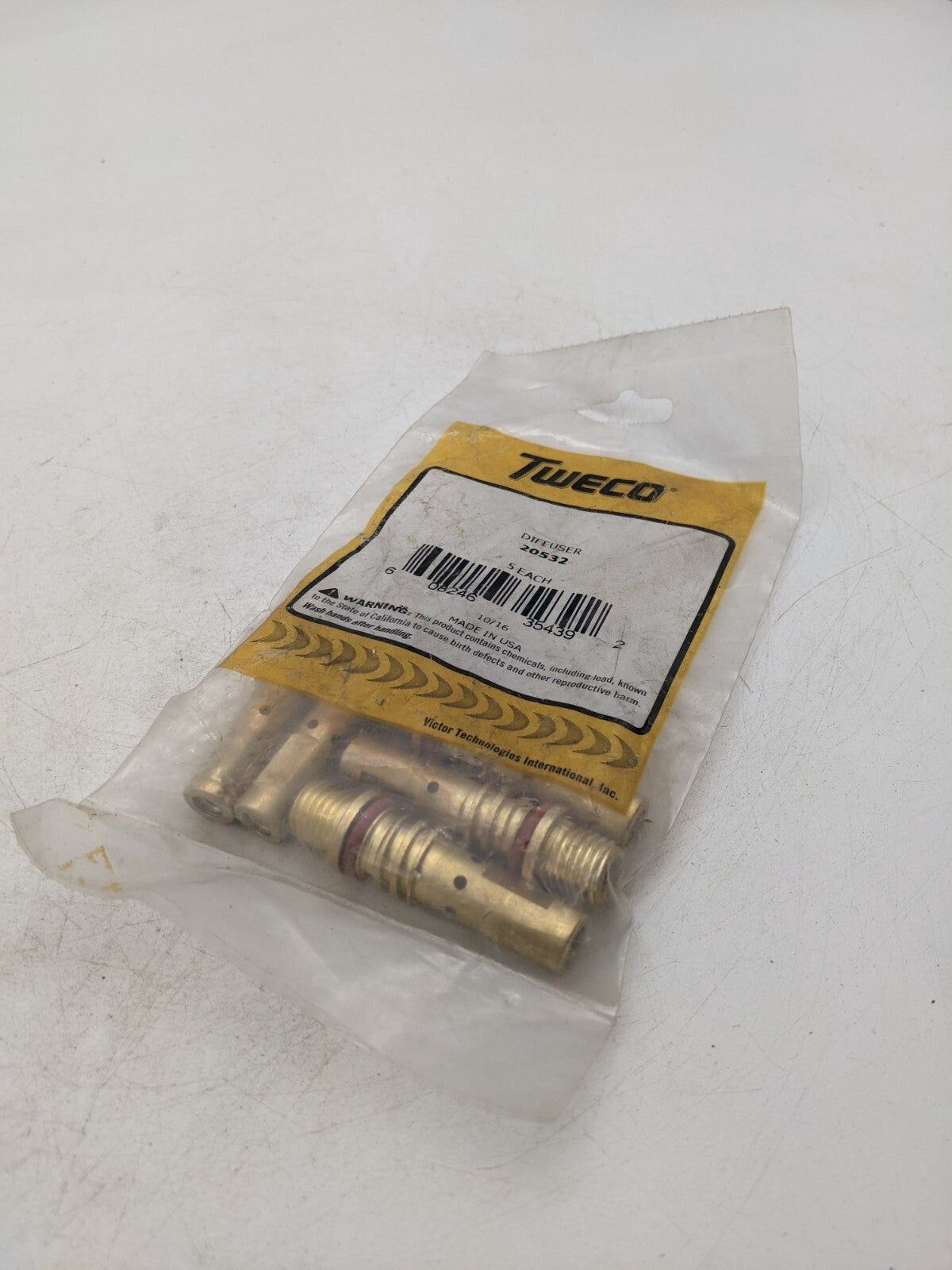 5 Piece Tweco 20532 Mini Mig Style Female Gas Diffuser for Mig Welding Guns