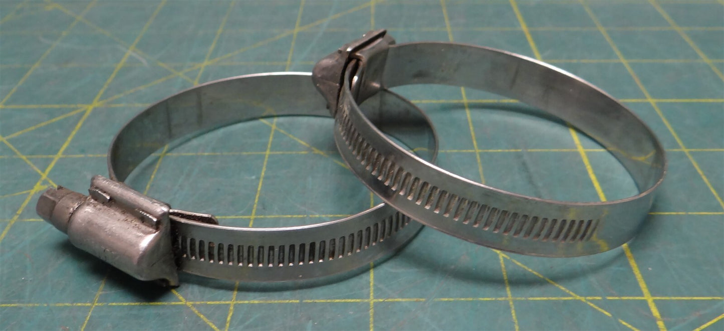 (Qty: 2) SAE #36 2-2-3/4" Stainless Steel Pipe Hose Clamps 50-70mm 1/2" Width