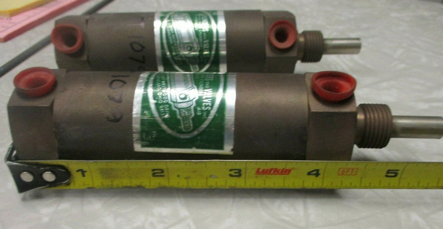 Hydraulic CYLINDER & VALVES INC DC1100 | 5" Long Body | Shaft 1.375" (Lot of 2)