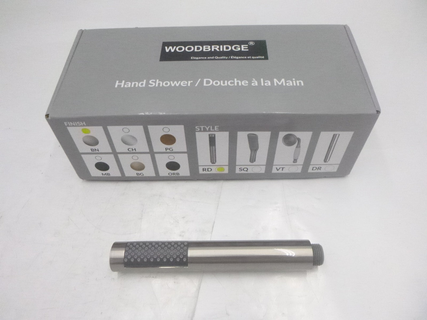 Woodbridge Single Handle Cylinder Hand Shower F0023BNRD Brushed Nickel