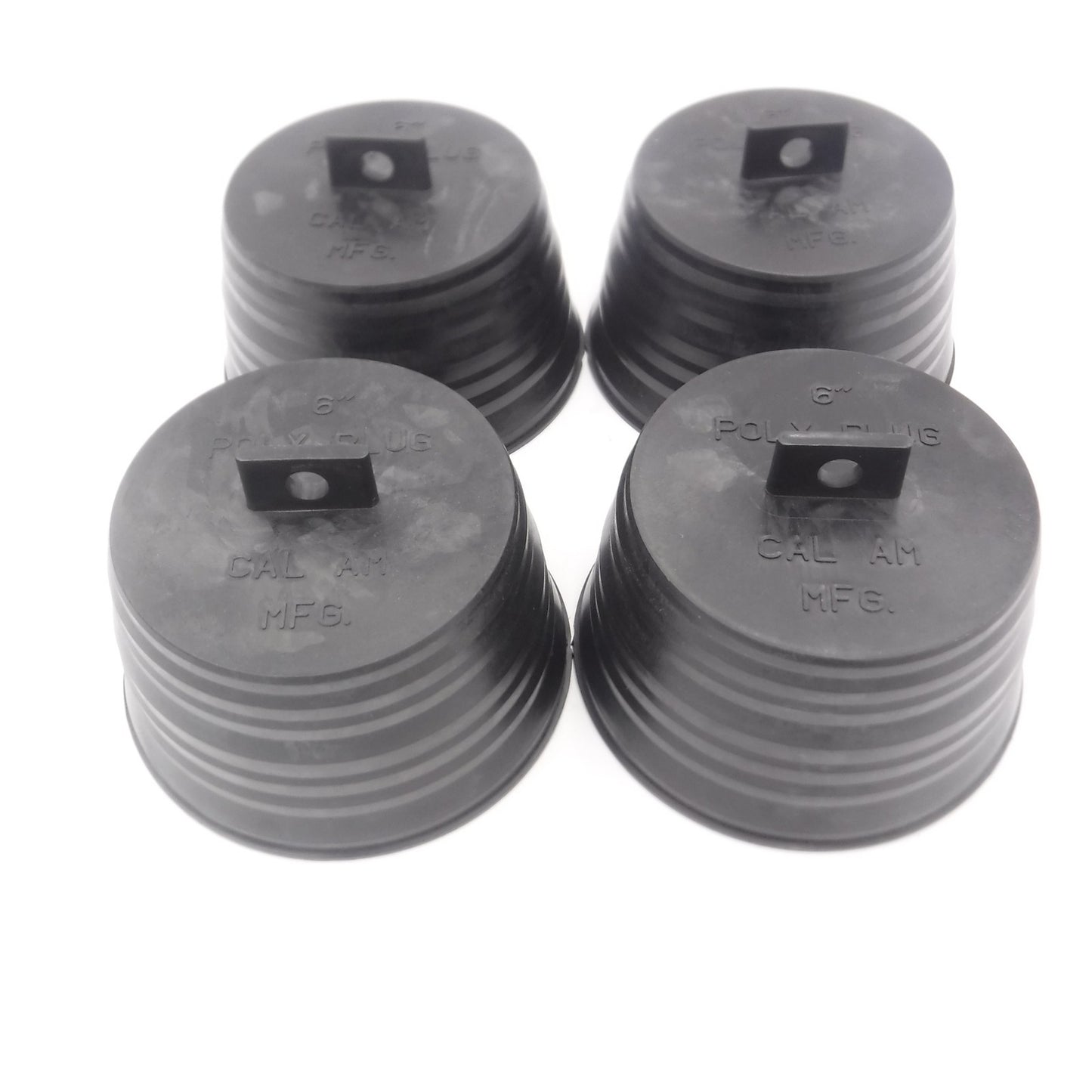 4 Pack Cal Am 6" Poly Pull Plug Black