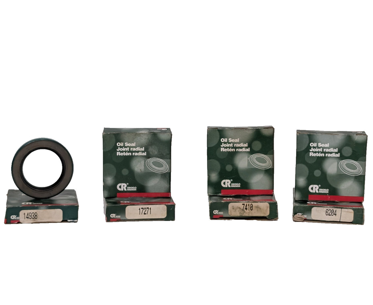 Lot of 7: Asstd Chicago Rawhide Joint Radial Oil Seals 14938, 17271, 7410, 6204