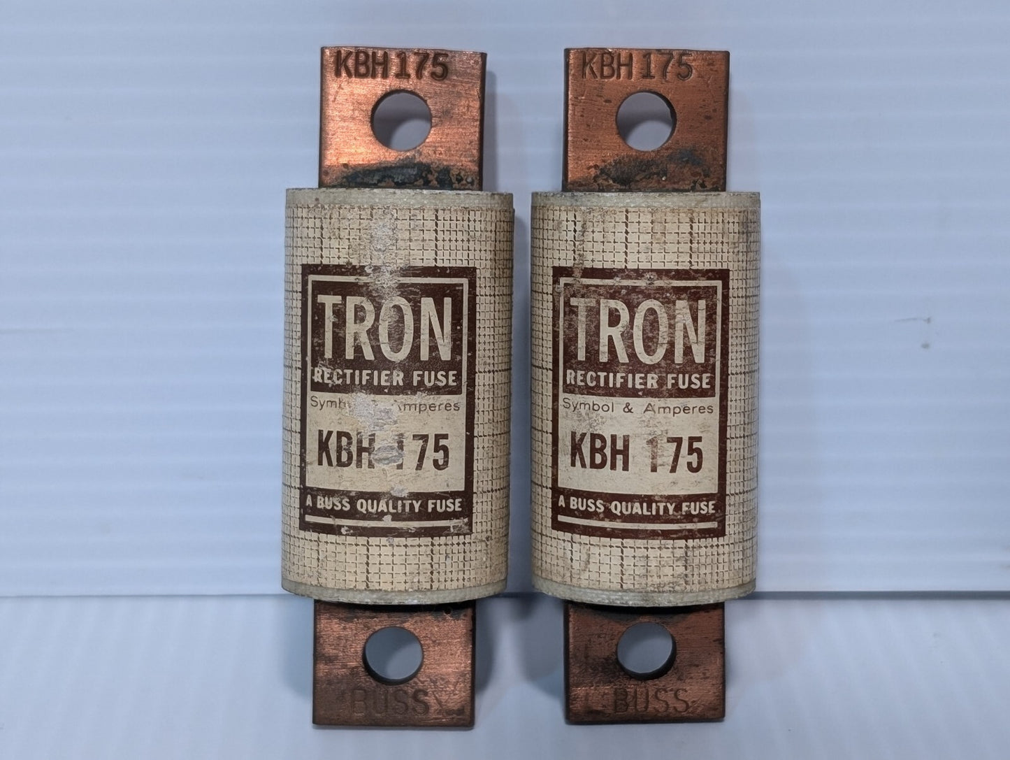 Lot of 2 Bussmann (Tron) KBH-175 Fuses, 175A, 500VAC & Returns