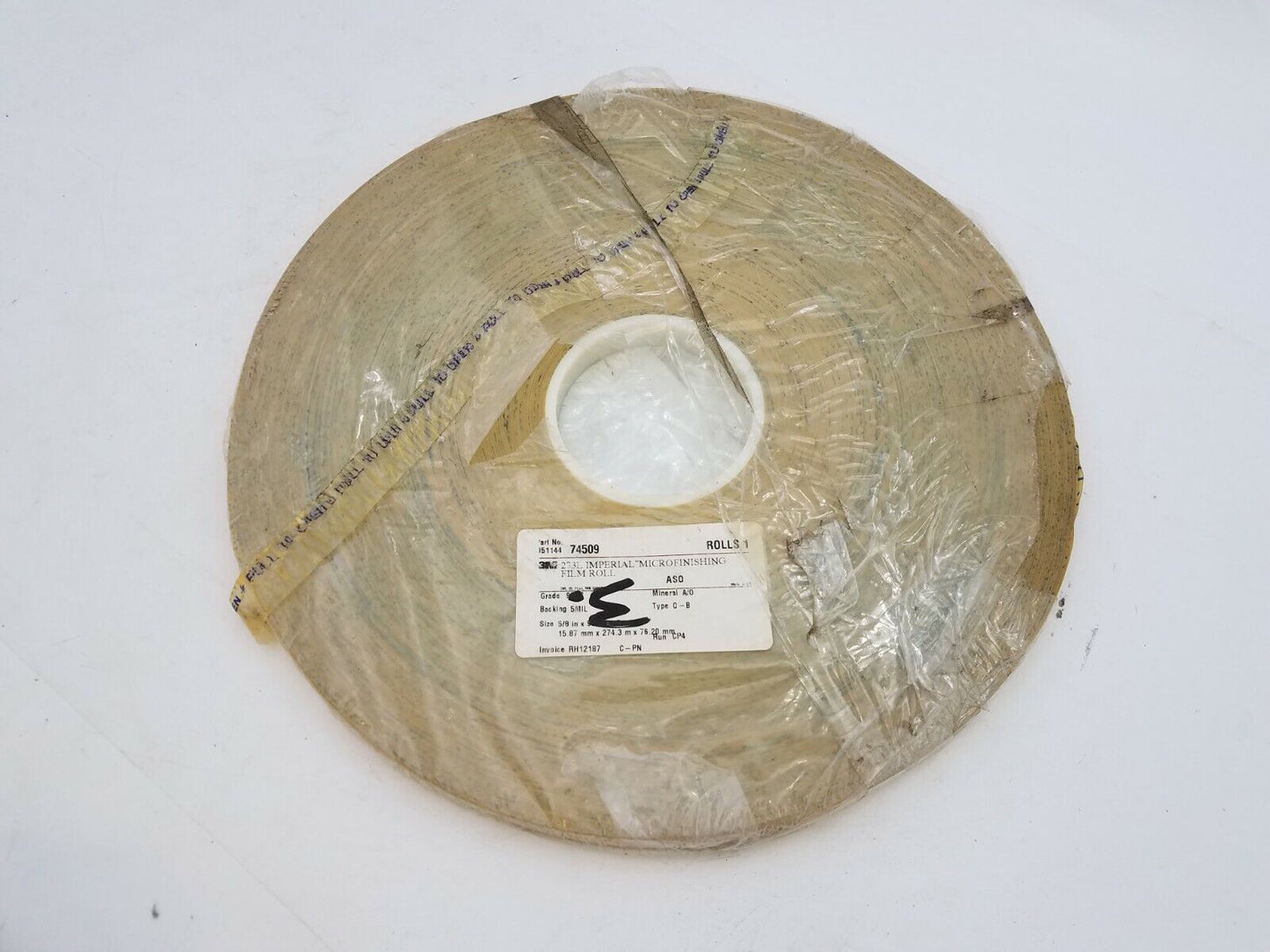 3M 273L Imperial Microfinishing Film Roll Grade 60MIC 051144 74509 5/8"x900' NOS