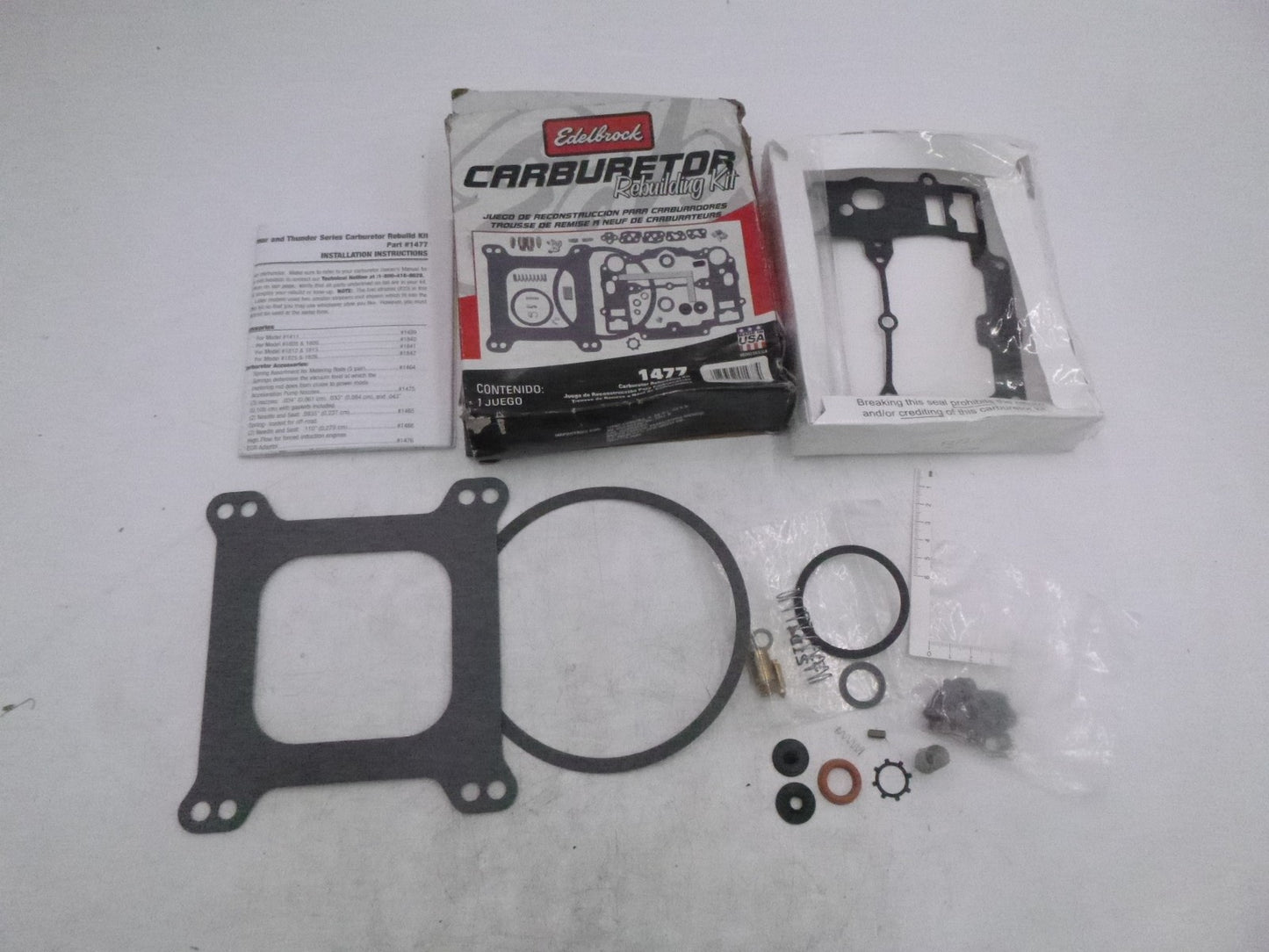 Edelbrock Carburetor Repair Kit 1477 For Edelbrock Square-Bore Carburetors