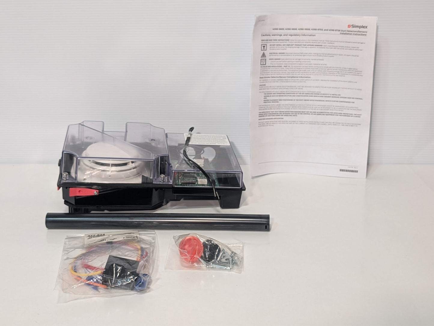 New Simplex 4098-9756 0631149 4-Wire Duct Smoke Detector / Sensor