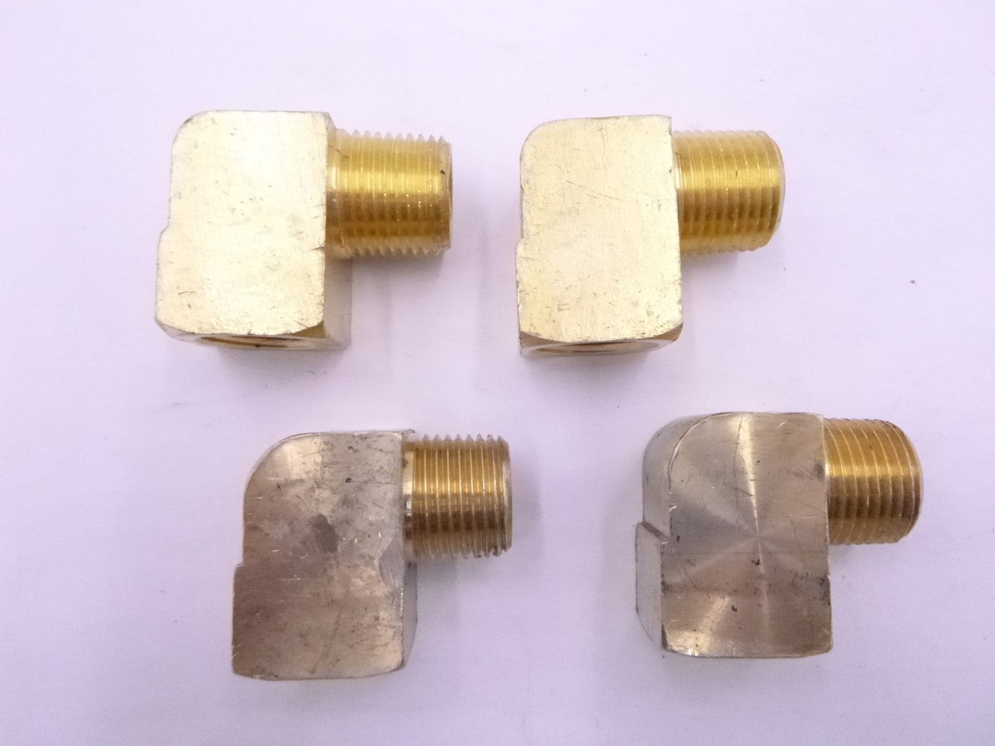 4 Pack Power Products 1/2" 90° Brass Street Elbows BP116