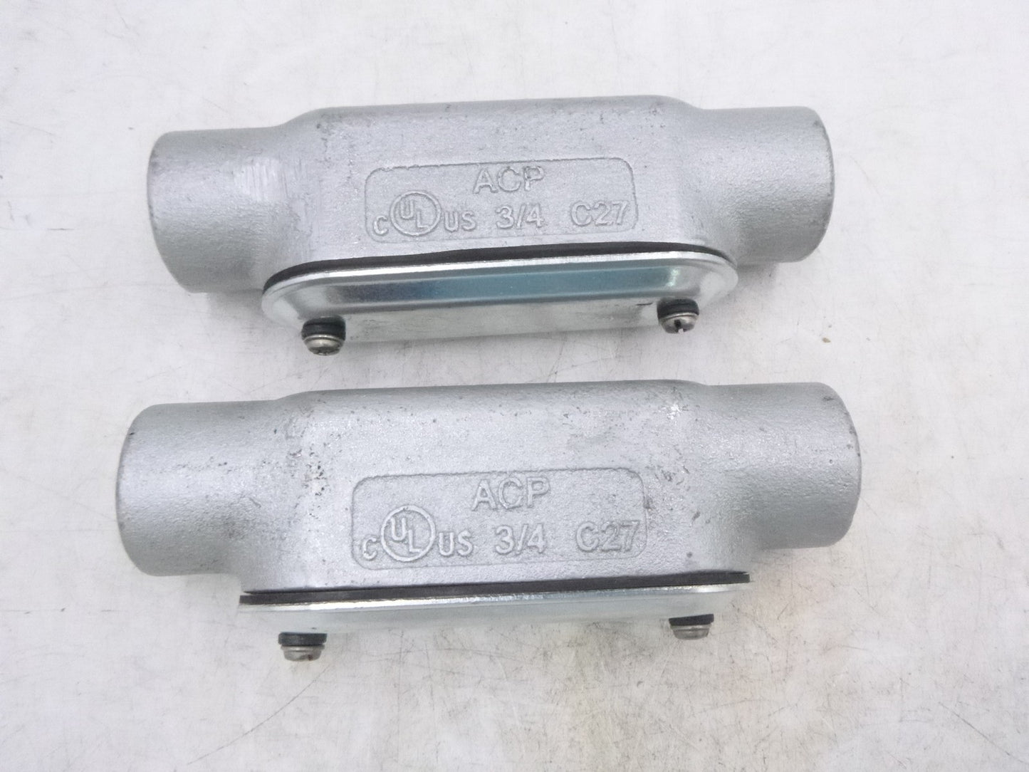 2 Pack ACP C27 - 3/4" C FM7 Conduit Body w/ Cover and Gaskets