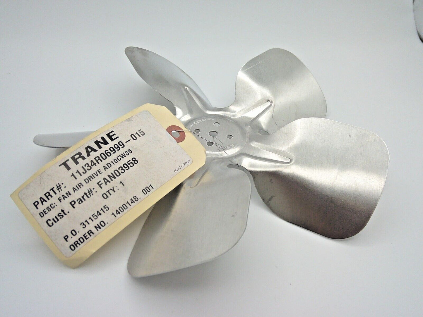 Trane 11J34R06999-015 Propeller Aluminum HVAC Fan Blade Silver 10-Inch Diameter