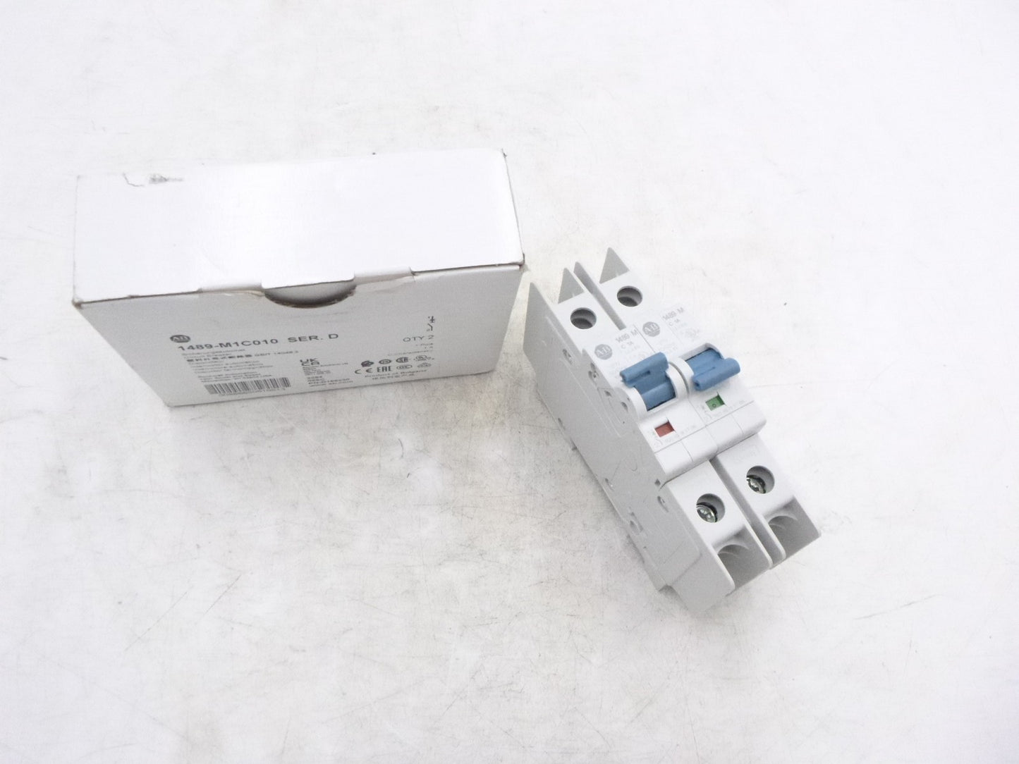 2 Pack Allen Bradley 1489-M1C010 1 Pole Miniature Circuit Breaker 1A