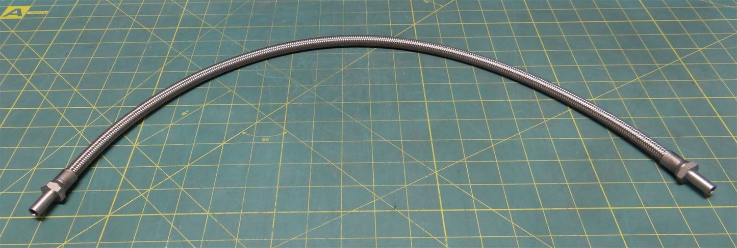 28" Weatherhead H24304 PTFE Hose Stainless Steel Braid w/ Male Compression End