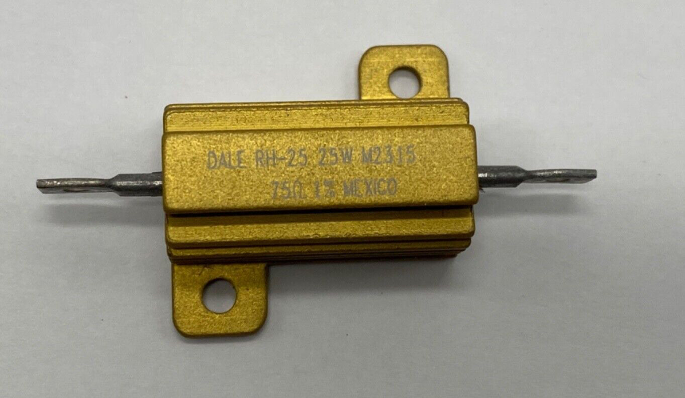 Vishay Dale wire wound resistor chassis mount RH02575R00FC02, 25 watt 75 ohm