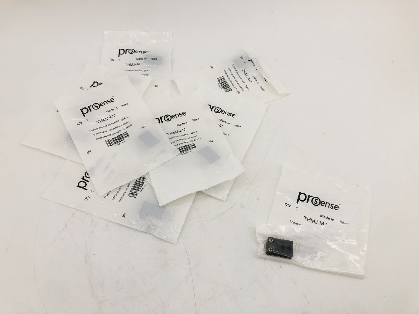 Lot of 9 New ProSense THMJ-MJ Thermocouple Connectors Type J 40AWG To 20AWG