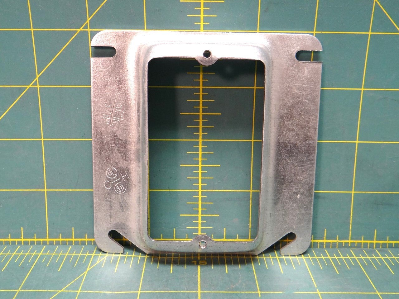 Eaton Crouse-Hinds TP489 1 Gang Mud Ring Square Mud Ring 4" Steel 5/8" Raised