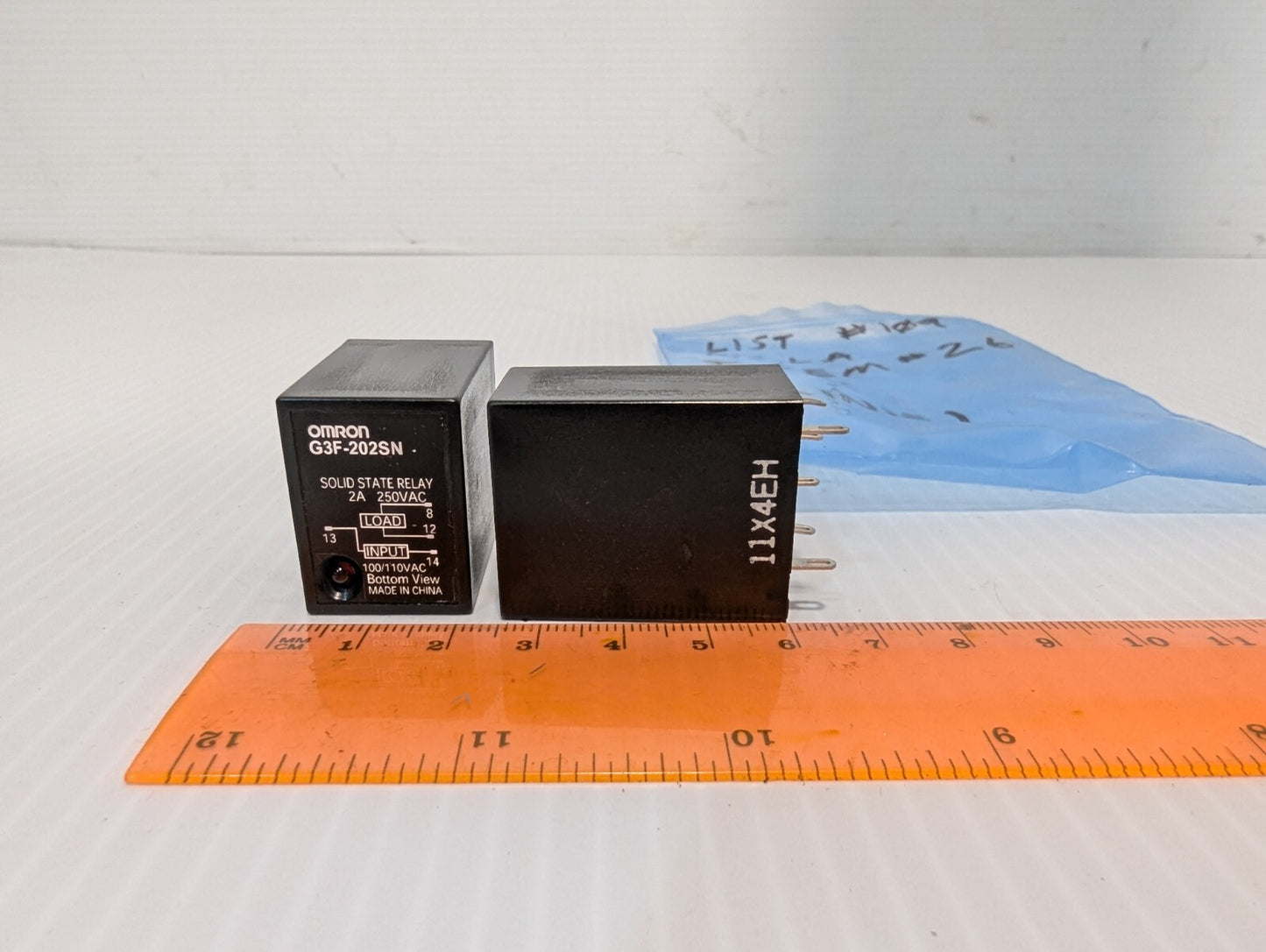 Lot of 2 OMRON G3F-202SN Solid State Relays 2A 250VAC, 11x4EH