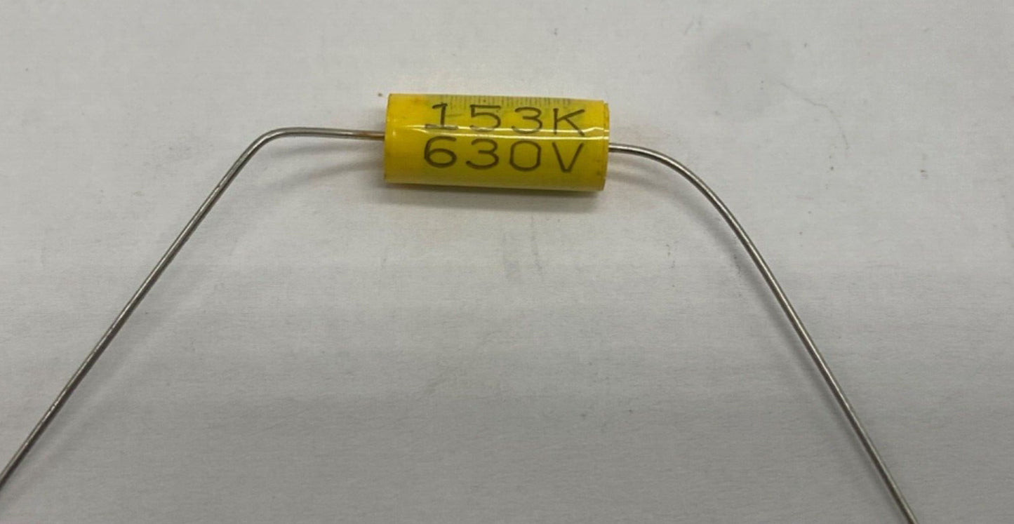 metalized film capacitor axial lead 0.015uf/630V, 153K630